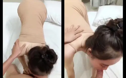 Em dâm cùng anh vừa vào tới khách hàng không thèm cởi đồ đã ngấu nghiến húp